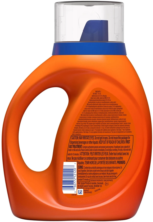 Alt view image 2 of 6 - Tide Liquid Laundry Detergent, 6X Boosted Cleaning Power, Original Scent, 32 fl oz, 25 Loads