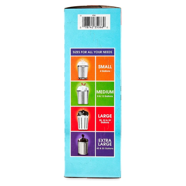 Alt view image 6 of 7 - Great Value 30-Gallon Flap Tie Multi-Purpose Garbage Bags, Unscented, 20 Bags