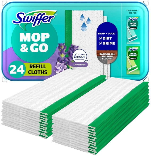 Main image of Swiffer Sweep + Mop Wet Pads Refill, Lavender, 24 Count