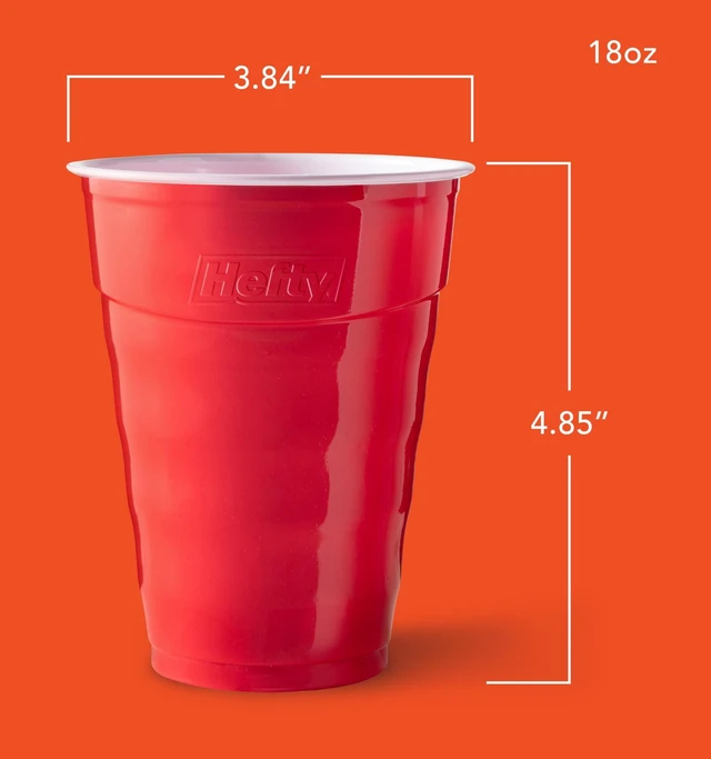 Alt view image 3 of 6 - Hefty Party On Disposable Plastic Cups, Red, 18oz, 50Count