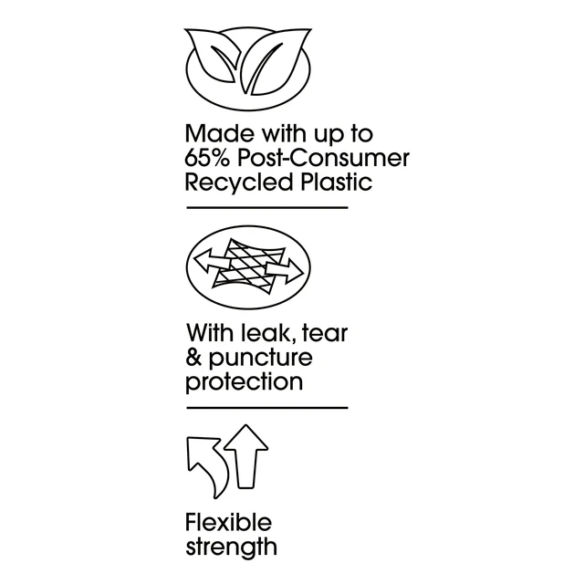 Alt view image 2 of 6 - Great Value 13Gal Tall Kitchen Trash Bags, Sustainable Strong Flex, 40 Count