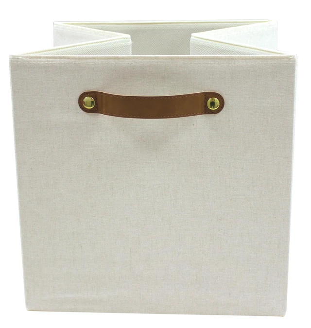 Alt view image 3 of 6 - Better Homes & Gardens Collapsible Fabric Cube Storage Bin, Vanilla