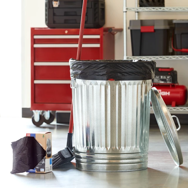 Alt view image 6 of 6 - Great Value Strong Flex 33-Gallon Multi-Purpose Drawstring Trash Bags, Pine Scent, Black, 20 Count