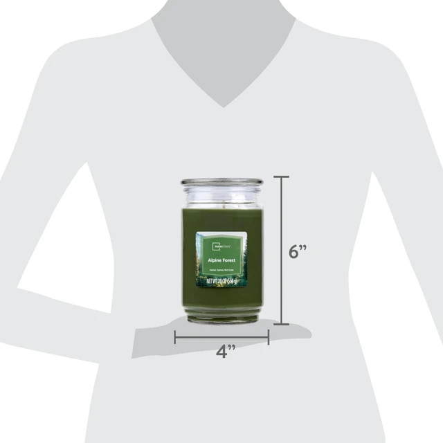 Alt view image 2 of 6 - Mainstays Alpine Forest Single-Wick Scented Glass Jar Candle, 20oz