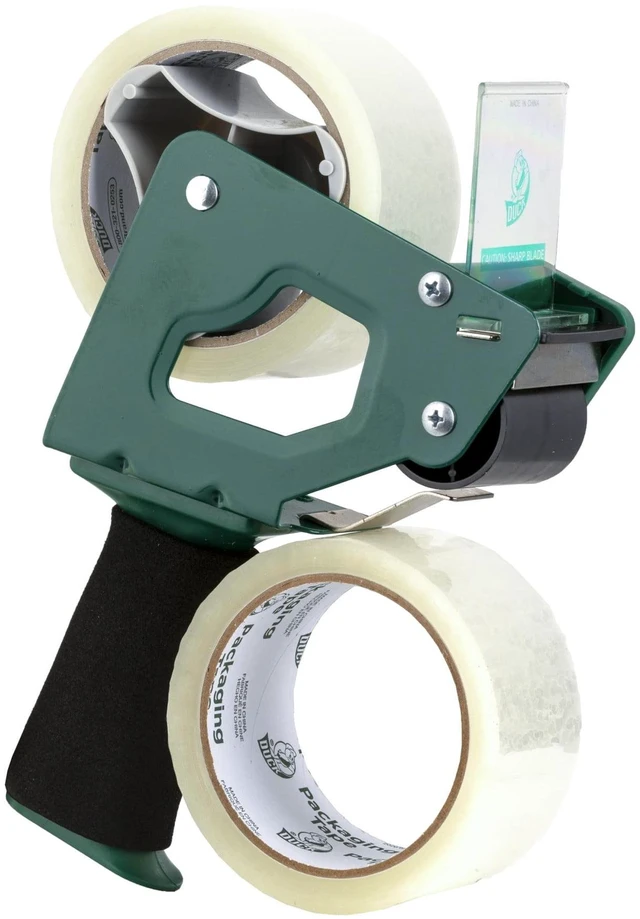 Alt view image 5 of 5 - Duck General Purpose Packing Tape Gun with Foam Handle, Clear, 1.88in x 55yd, 2 Rolls