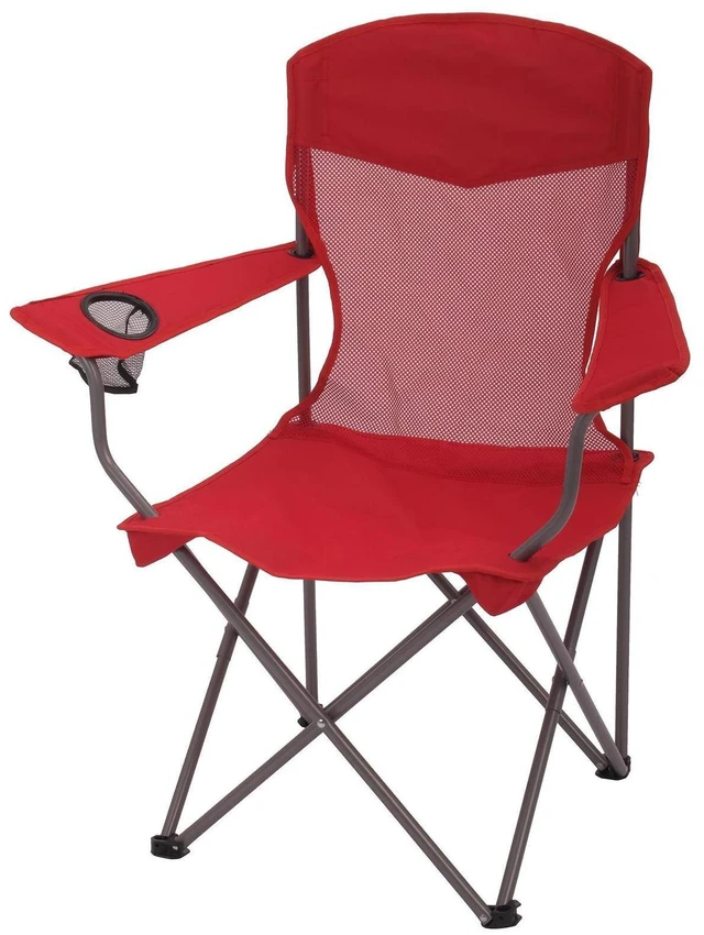 Main image of Ozark Trail Basic Mesh Quad Camping Chair, Red
