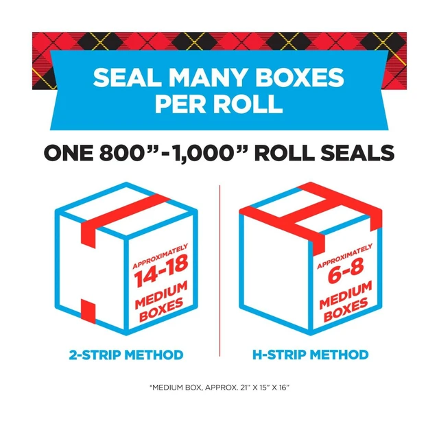 Alt view image 6 of 6 - Scotch Heavy Duty Shipping Packaging Tape Dispensers, 1.5in Core, Clear, 1.88in x 22.2yds, 6 Pack