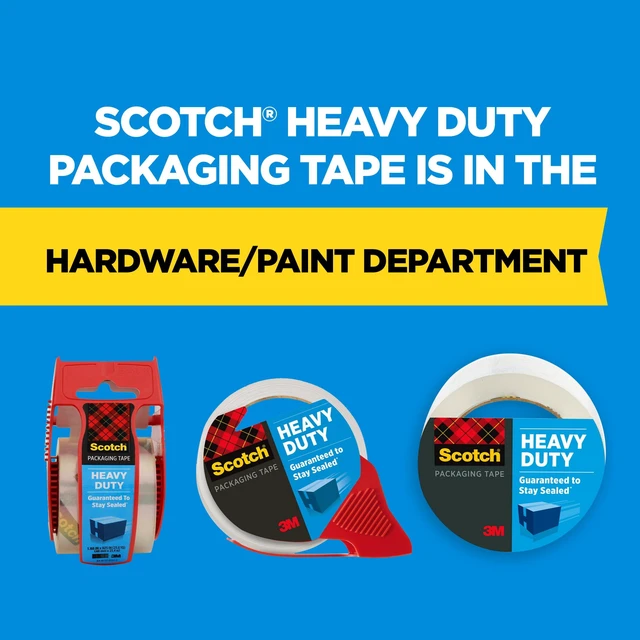 Alt view image 5 of 6 - Scotch Heavy Duty Shipping Packaging Tape Dispensers, 1.5in Core, Clear, 1.88in x 22.2yds, 6 Pack
