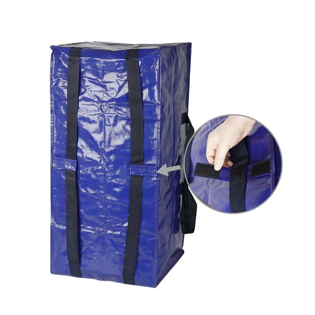 Alt view image 4 of 5 - Hyper Tough Heavy Duty Moving and Packing Bags with Backpack Straps, 2-Pack, 50lb Handle Carry, 35lb Backpack Carry