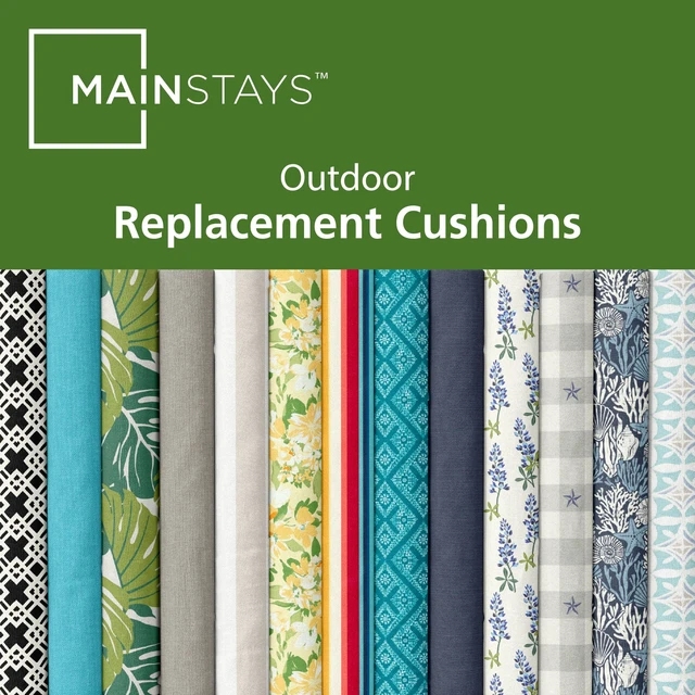 Alt view image 5 of 6 - Mainstays Tan Rectangle Outdoor Seat Pad 15.5in x 17in x 2.5in 1 Pack