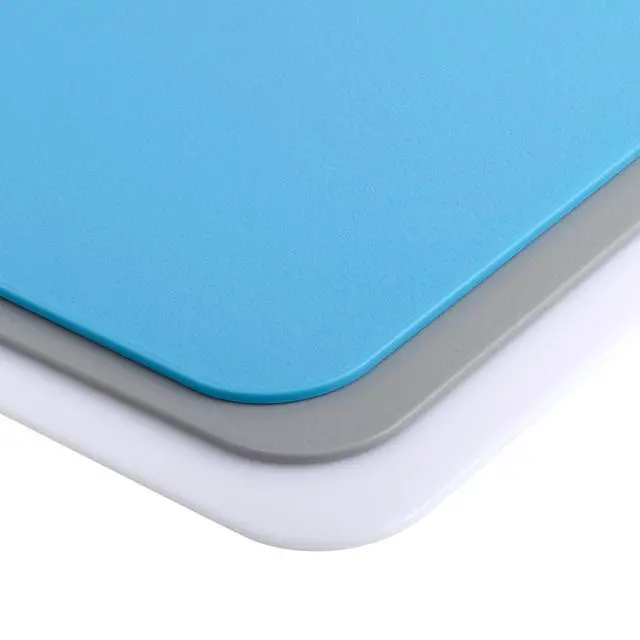Alt view image 2 of 5 - Architec 3-Piece Poly Reversible Cutting Board Set, Assorted Sizes, Blue