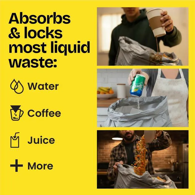 Alt view image 3 of 5 - Glad ForceFlex MaxStrength LeakGuard 13-Gallon Tall Kitchen Trash Bags, Sunshine Lemon Scent, 40 Bags