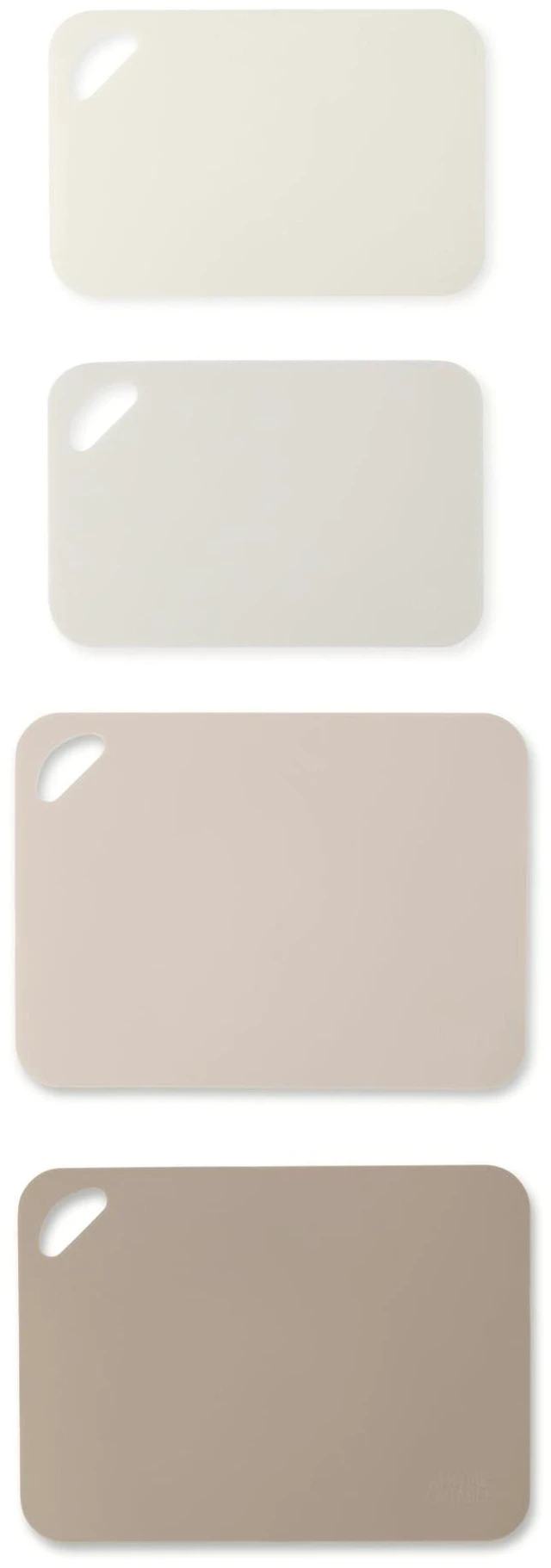 Main image of Thyme & Table 4-Piece Poly Cutting Mats, 7.5"x11.4" Small, 9.8"x13.4" Medium, Cream