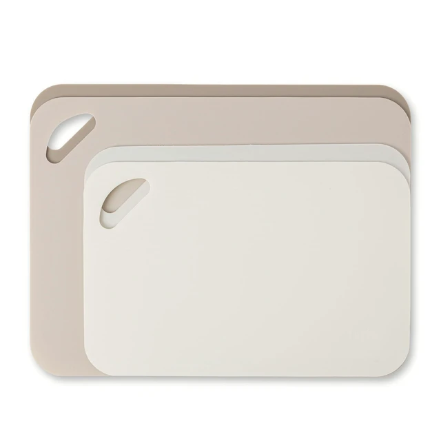 Alt view image 4 of 5 - Thyme & Table 4-Piece Poly Cutting Mats, 7.5"x11.4" Small, 9.8"x13.4" Medium, Cream