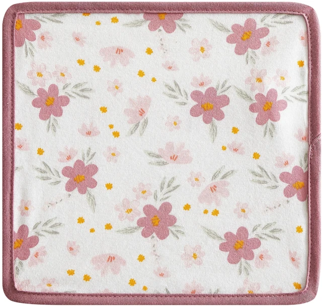 Alt view image 2 of 6 - Parent's Choice Floral Washcloths 9in x 9in 6 Pack