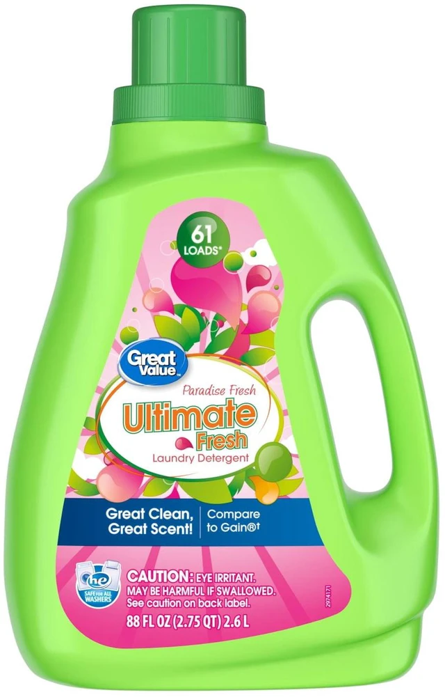 Main image of Great Value Ultimate Fresh Laundry Detergent, Paradise Fresh, 88fl oz