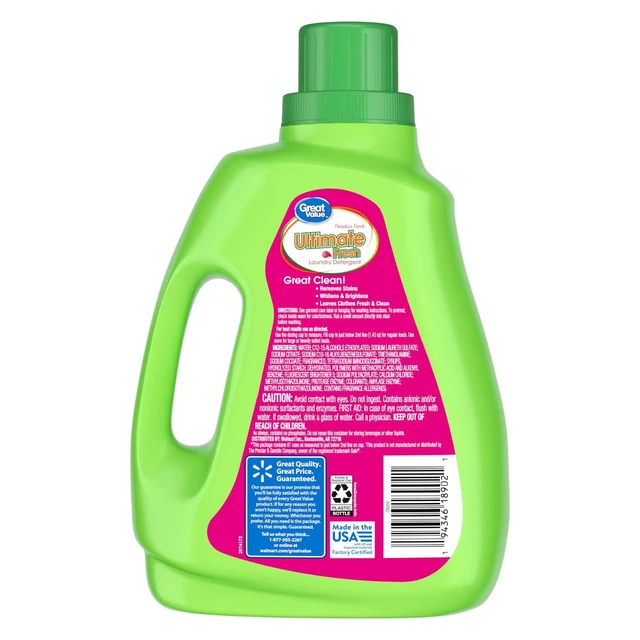 Alt view image 2 of 6 - Great Value Ultimate Fresh Laundry Detergent, Paradise Fresh, 88fl oz
