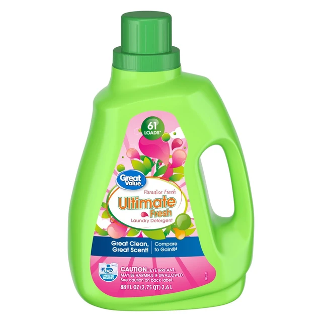 Alt view image 3 of 6 - Great Value Ultimate Fresh Laundry Detergent, Paradise Fresh, 88fl oz