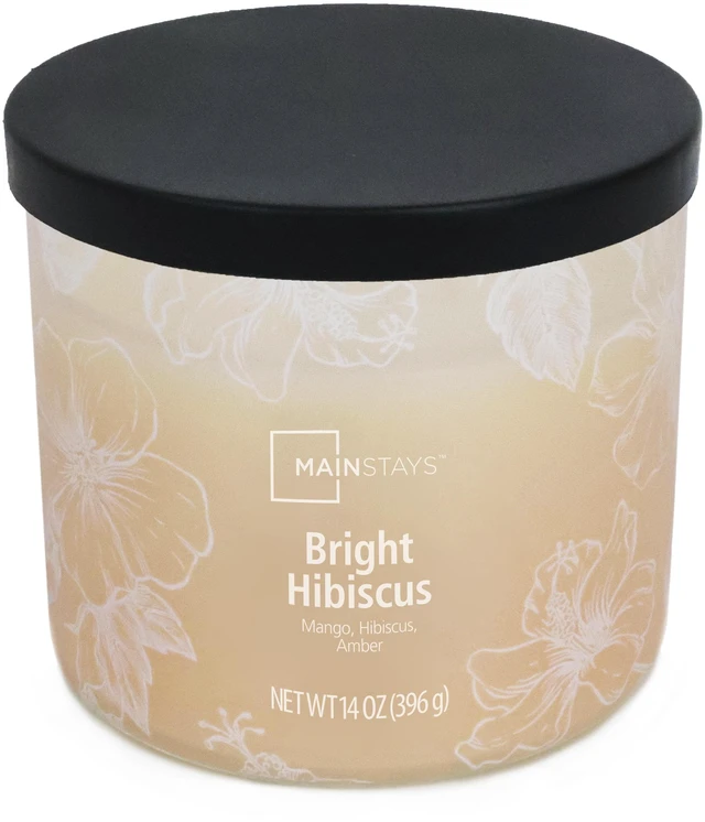 Alt view image 2 of 6 - Mainstays 3-Wick Ombre Wrap Bright Hibiscus Scented Candle, 14 oz