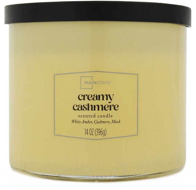 Alt view image 4 of 6 - Mainstays 3-Wick Textured Wrapped Candle, Creamy Cashmere, 14 Ounce