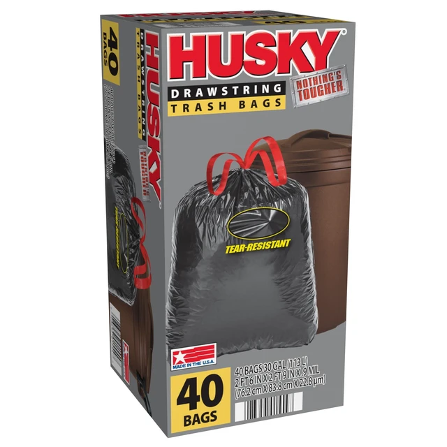 Alt view image 2 of 6 - Husky 30 Gallon Large Trash Bags, 40 Bags