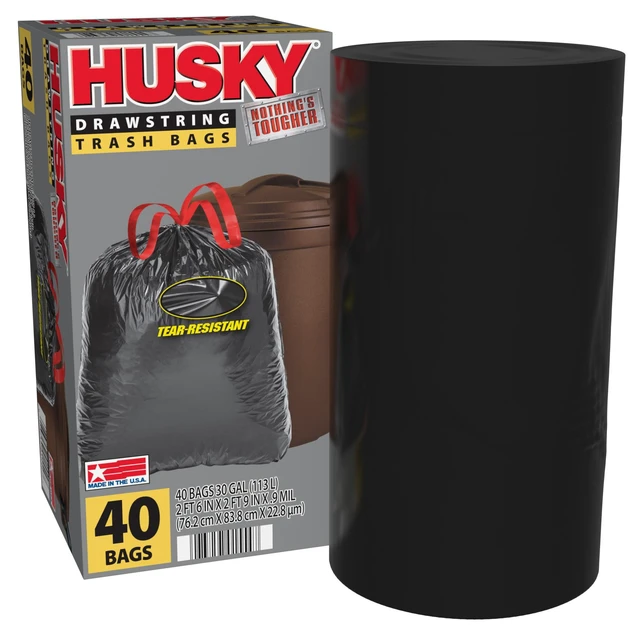Alt view image 4 of 6 - Husky 30 Gallon Large Trash Bags, 40 Bags