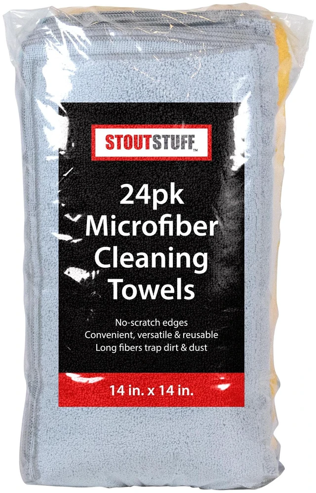 Main image of Stout Stuff Microfiber Cleaning Towels, 24 Count Multicolor