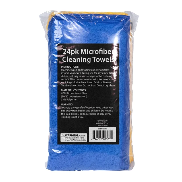 Alt view image 5 of 5 - Stout Stuff Microfiber Cleaning Towels, 24 Count Multicolor