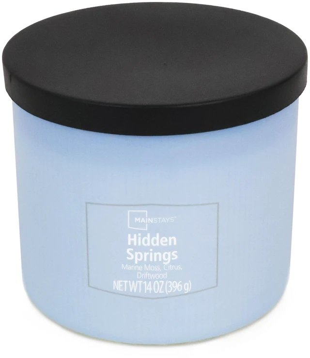 Alt view image 2 of 4 - Mainstays Hidden Springs 3-Wick Textured Wrapped Jar Candle 14oz