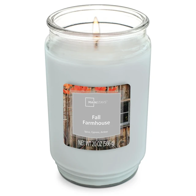 Alt view image 2 of 5 - Mainstays 20oz Fall Farmhouse Scented Single Wick Jar Candle