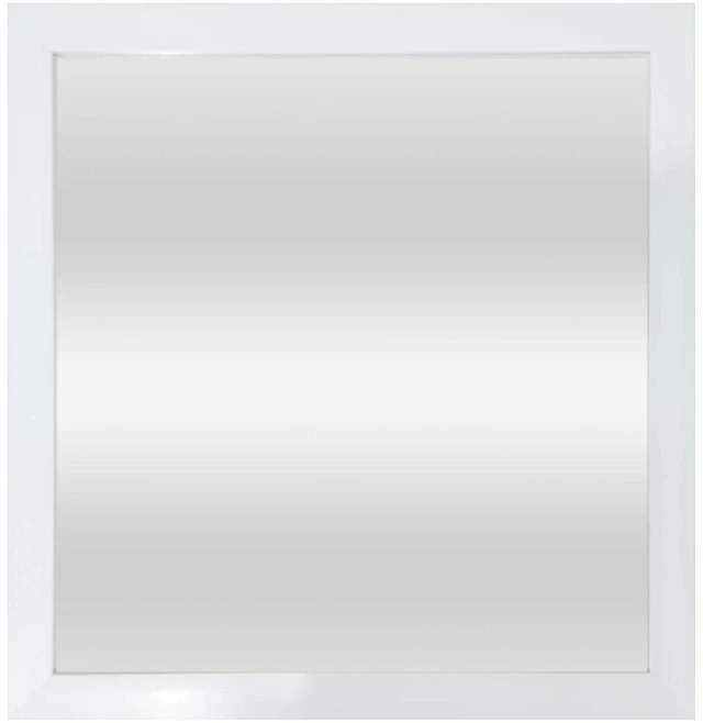 Main image of Mainstays 16in x 16in White Square Wall Mirror for Bathroom and Living Room