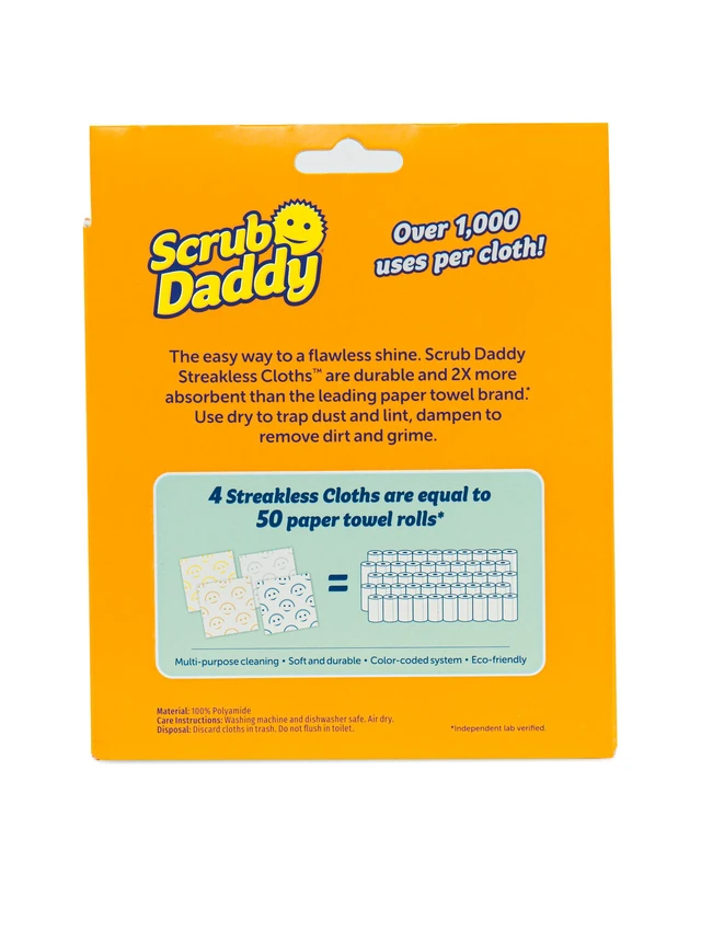 Alt view image 6 of 6 - Scrub Daddy Streakless All Purpose Dust Cloths, 4 Count