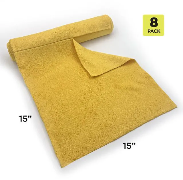Alt view image 6 of 6 - Auto Drive Coral Fleece Microfiber Detailing Towels 8 Pack
