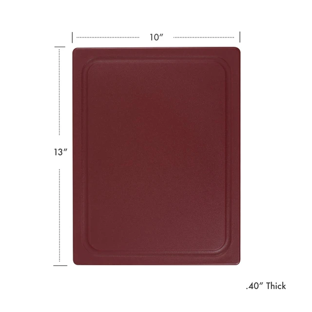 Alt view image 5 of 6 - Dexas 10 x 13 Poly Cutting Board with Juice Well, Merlot