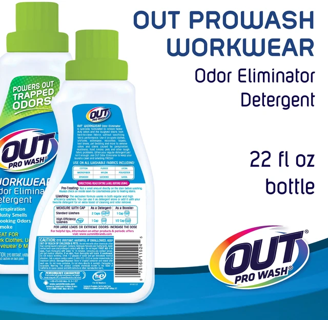Alt view image 2 of 5 - Out ProWash Odor Eliminator Unscented Laundry Detergent Liquid, 22oz., 1Count