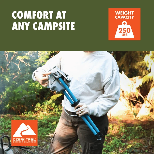 Alt view image 3 of 6 - Ozark Trail Camping Stool, Lightweight Steel and Polyester