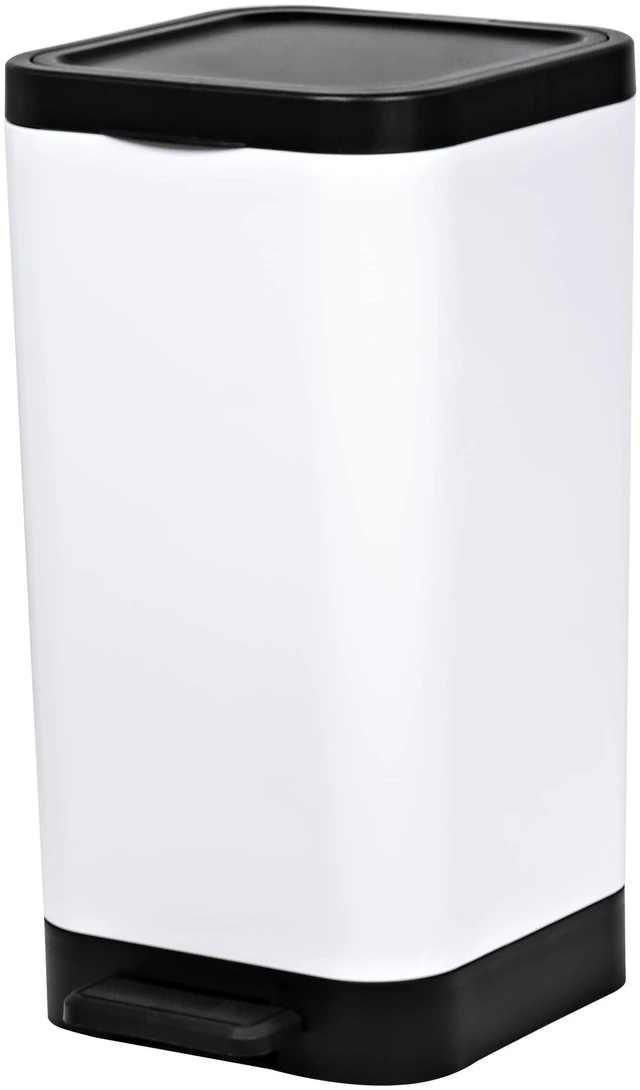 Main image of Hefty 2.6 Gallon Small Plastic Step Trash Can with Foot Pedal Lid, White