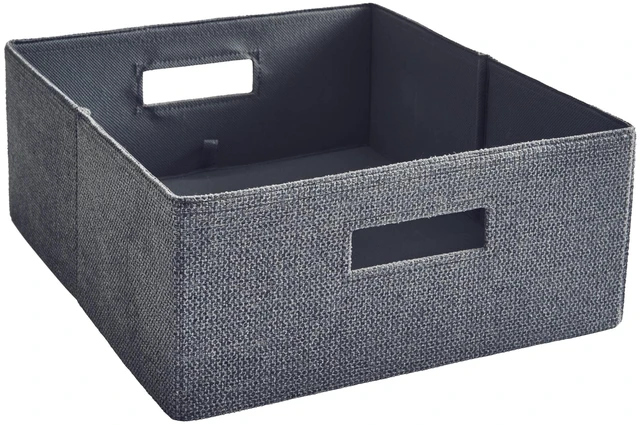Main image of Better Homes & Gardens Half-Size Fabric Storage Bin Gray