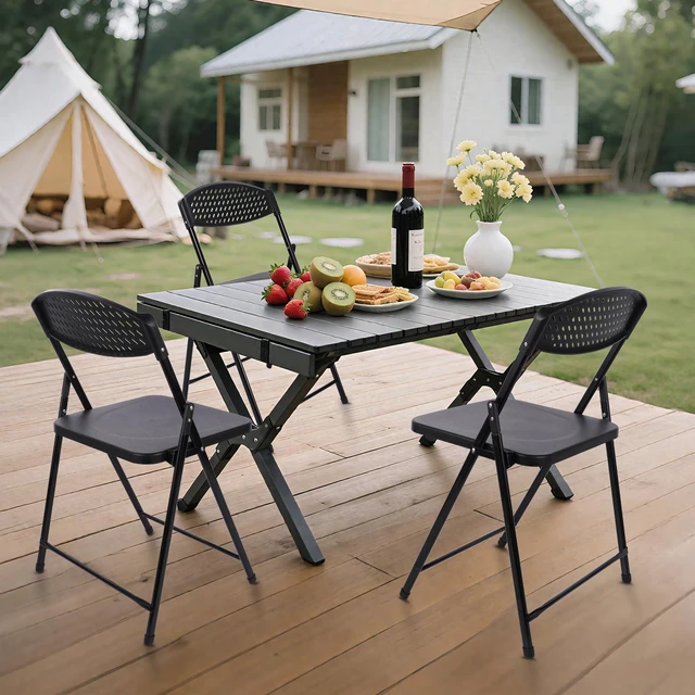 Alt view image 3 of 5 - Mainstays Lightweight Folding Chair, Black