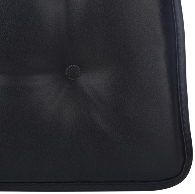 Alt view image 5 of 5 - Gripper Non Slip 15" x 16" Faux Leather Black Chair Cushion