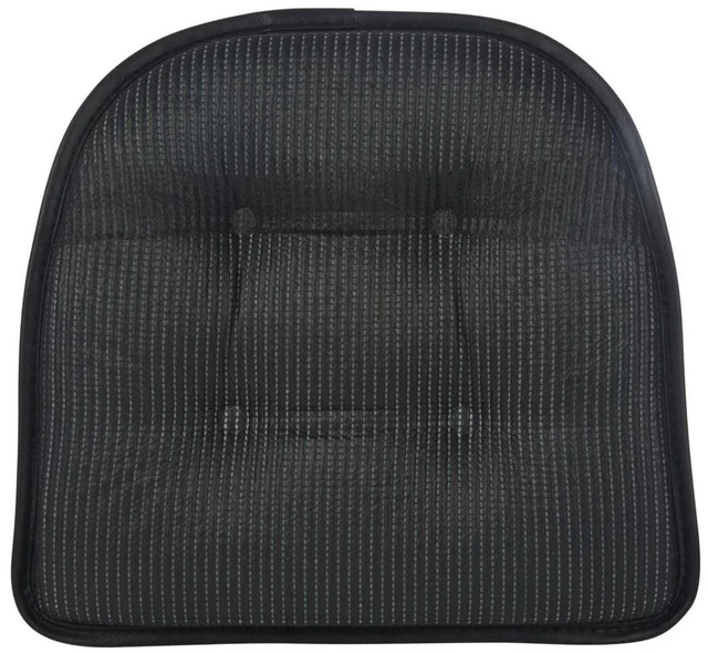 Alt view image 3 of 5 - Gripper Non Slip 15" x 16" Faux Leather Black Chair Cushion