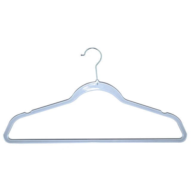 Alt view image 4 of 5 - Mainstays Plastic Clothes Hangers with Slim Swivel Hook, Clear, 10 Pack