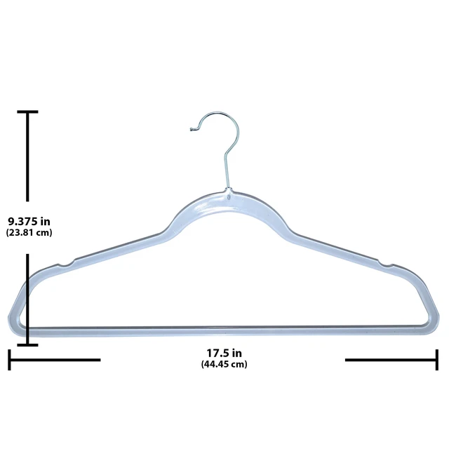 Alt view image 5 of 5 - Mainstays Plastic Clothes Hangers with Slim Swivel Hook, Clear, 10 Pack