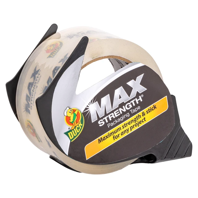 Alt view image 4 of 5 - Duck Max Strength Clear Packaging Tape with Dispenser, 1.88in. x 38.2yd.