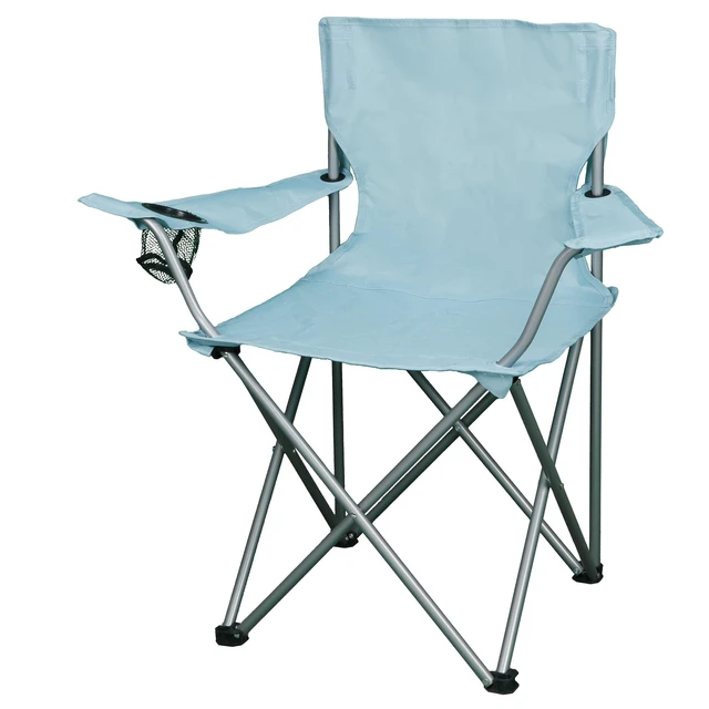 Alt view image 5 of 7 - Ozark Trail Quad Folding Camp Chair with Mesh Cup Holder and Carry Bag, Vintage Blue