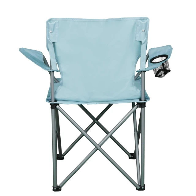 Alt view image 6 of 7 - Ozark Trail Quad Folding Camp Chair with Mesh Cup Holder and Carry Bag, Vintage Blue