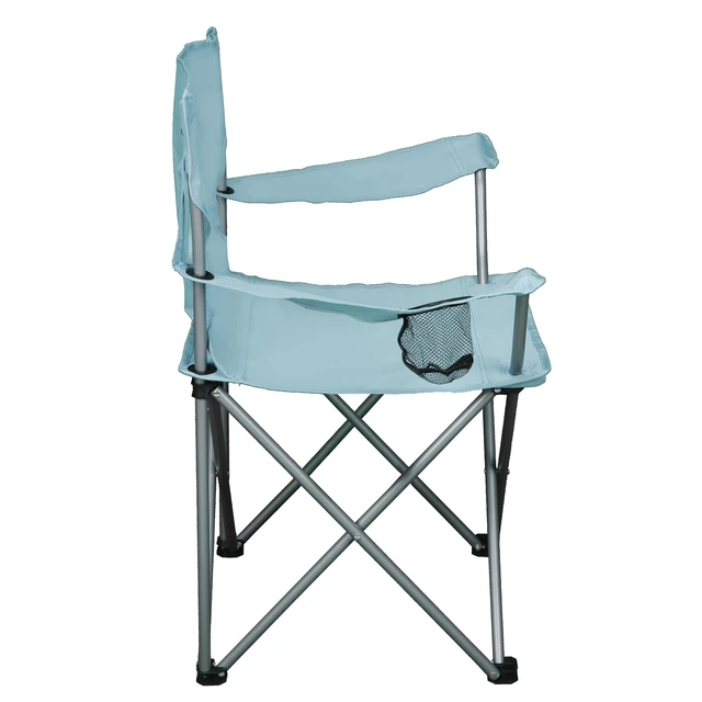 Alt view image 4 of 7 - Ozark Trail Quad Folding Camp Chair with Mesh Cup Holder and Carry Bag, Vintage Blue