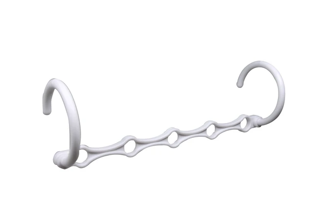Alt view image 2 of 5 - Mainstays Space Saving Cascading Foldable Non-Slip Plastic Clothing Hanger, 10 Pack, White
