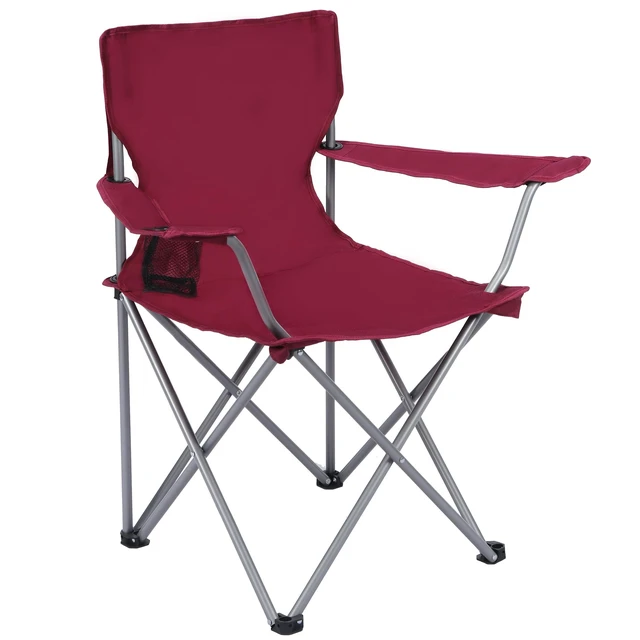 Alt view image 3 of 7 - Ozark Trail Basic Quad Folding Camp Chair with Cup Holder, Orchid Plum, Adult