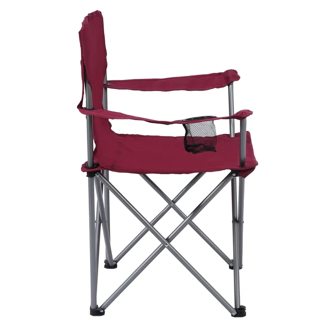 Alt view image 6 of 7 - Ozark Trail Basic Quad Folding Camp Chair with Cup Holder, Orchid Plum, Adult